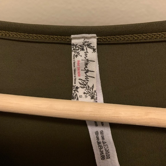 Intimately Free People Sexy Long Sleeve Deep V-Neck Body Suit XS Olive Green - Picture 3 of 7